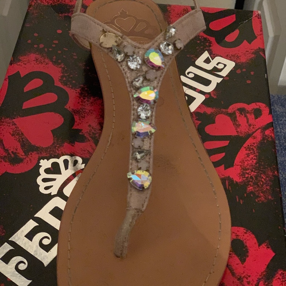 Women’s Gold Rhinestone Sandals